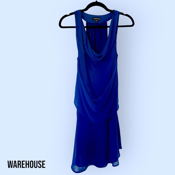 Warehouse blue mini dress - Size: 4(US) / 8(UK) - Picture 1 of 5